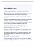 Sports Agent Quiz 2023 -solved