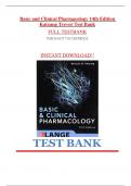 BASIC AND CLINICAL PHARMACOLOGY 14TH EDITION KATZUNG TREVOR TEST BANK COMPLETE TEST BANK ALL 64 CHAPTERS QUESTIONS WITH SOLUTIONS AND RATIONALES