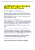 ABMDI Registry Exam Questions  With All Correct Answers