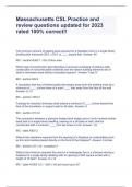 Massachusetts CSL Practice and review questions updated for 2023 rated 100&percnt; correct&excl;&excl;