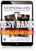 Test Bank For Exceptional Lives&colon; Practice&comma; Progress&comma; & Dignity in Today's Schools 9th Edition All Chapters - 9780134984339