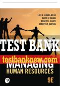 Test Bank For Managing Human Resources 9th Edition All Chapters - 9780134900001