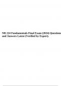 NR 224 Fundamentals Final Exam (2024) Questions and Answers Latest (Verified by Expert).