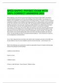 SP&Emacr;D SAPPC&colon; PHYSEC EXAM WITH 100&percnt; CORRECT ANSWERS 2023