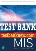 Test Bank For Essentials of MIS 14th Edition All Chapters - 9780136500810