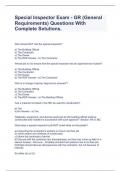 Special Inspector Exam - GR &lpar;General Requirements&rpar; Questions With Complete Solutions&period;