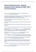 General Requirements &colon; Special Inspector Exam Questions With 100&percnt; Correct Answers&period;