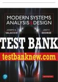 Test Bank For Modern Systems Analysis and Design 9th Edition All Chapters - 9780135791578