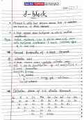 12th chemistry d block handwriting notes 