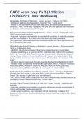 CADC exam prep Ch 2 questions and answers rated A&plus; 2023