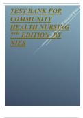 TEST BANK FOR COMMUNITY HEALTH NURSING 7TH EDITION BY NIES.
