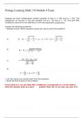 Portage Learning Math 110 Module 8 Exam Latest Update  Correctly answered Graded A&plus;