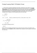 Portage Learning Math 110 Module 6 Exam Latest Update  Correctly answered Graded A&plus;