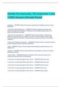 Exam &lpar;elaborations&rpar; Florida Fire Instructor&comma; Fire Instructor 1  