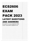 ECS2606 EXAM PACK
