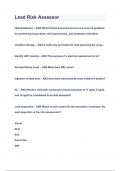 Lead Risk Assessor EXAM Questions & Answers 2023&lpar;A&plus;GRADED 100&percnt;VERIFIED&rpar;