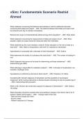 vSim&colon; Fundamentals Scenario Rashid Ahmed Exam Study Guide 