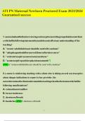 ATI PN Maternal Newborn Proctored Exam 2023&sol;2024 Guaranteed success