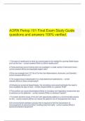 AORN Periop 101 Final Exam Study Guide questions and answers 100% verified.