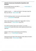 Asbestos Awareness Examination Questions And Answers
