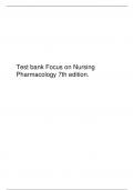 Test bank Focus on Nursing Pharmacology 7th edition&period;pdf