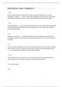 ELECTRICAL LEVEL 3 MODULE 3 QUESTIONS AND ANSWERS 