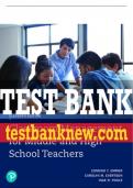 Test Bank For Classroom Management for Middle and High School Teachers 11th Edition All Chapters - 9780136837978