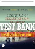 Test Bank For Essentials of Organizational Behavior 15th Edition All Chapters - 9780135468890