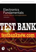 Test Bank For Electronics Fundamentals: Circuits, Devices & Applications 9th Edition All Chapters - 9780137467839