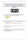 2023 HESI MATERNITY OB EXAM VERSION 1&comma;2 & 3 LATEST EACH VERSION CONTAINS 55 QUESTIONS AND CORRECT ANSWERS &vert;ALREADY GRADED A&plus;
