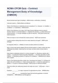 NCMA CPCM Quiz - Contract Management Body of Knowledge &lpar;CMBOK&rpar; 100&percnt; Pass 2023&sol;2024 &lpar; ALL BUNDLED HERE&excl;&excl;&rpar;