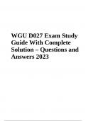 WGU D027 Exam Study Guide