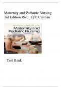 Maternity and pediatric nursing 3rd edition ricci kyle carman test bank&period;