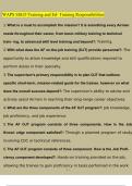 WAPS SSGT-Training and Ed- Training Responsibilities Questions and Answers Latest (2023 / 2024) (Verified Answers)