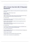 CPL's Course Test 4A & 4B (13 Repeated Questions) with correct Answers