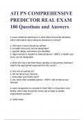ATI PN COMPREHENSIVE PREDICTOR REAL EXAM 180 Questions and Answers A&plus; GRADED 100&percnt; VERIFIED
