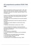 ATI comprehensive predictor STUDY THIS ONE QUESTIONS AND ANSWERS A&plus; GRADED 100&percnt; VERIFIED