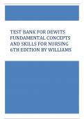 test bank for dewits fundamental concepts and skills for nursing 6th edition by williams, complete guide