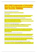 WGU C836 Fundamentals of Information  Security&comma; Exam Questions and answers&comma;  100&percnt; Accurate&comma; VERIFIED&period;