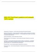   NSG 233 Final Exam questions and answers 100% verified.
