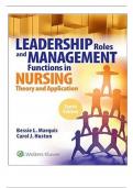 Test Bank For Leadership Roles and Management Functions in Nursing: Theory and Application, 10th Edition By Bessie L. Marquis, Dr. Carol Huston ||ISBN NO-10,1975139216||ISBN NO-13,978-1975139216||Complete Guide A+