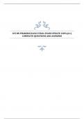 ATI RN PHARMACOLOGY FINAL EXAM UPDATE 100&percnt;&lpar;A&plus;&rpar; COMPLETE QUESTIONS AND ANSWERS