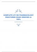 COMPLETE ATI RN PHARMACOLOGY PROCTORED EXAM VERIFIED A+ 100%