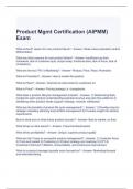 Product Mgmt Certification (AIPMM) Exam Questions and Answers