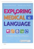 Test Bank For Exploring Medical Language 10th Edition by Myrna LaFleur Brooks||ISBN NO-10,0323396453||ISBN NO-13,978-0323396455||Chapter 1-16||Complete Guide A+