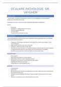 Samenvatting oculaire pathologie II dr&period; Vryghem