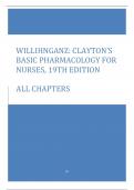 claytons basic pharmacology for nurses 19th edition michelle willihngan test bank, all chapters