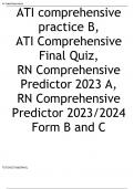 RN Comprehensive Predictor 2023/2024 Form A, B and C