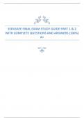 SERVSAFE FINAL EXAM STUDY GUIDE PART 1 & 2 WITH COMPLETE QUESTIONS AND ANSWERS (100%) A+