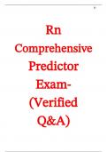 Rn Comprehensive Predictor Exam 2023/2024- (Verified Q&A) 100% Solved